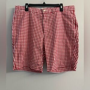 POLO Ralph Lauren Men’s Suffield Red White CHECKERED Preppy Golf  Shorts 38 EUC